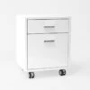 White Lacquer Mobile File Cabinet By Sharelle