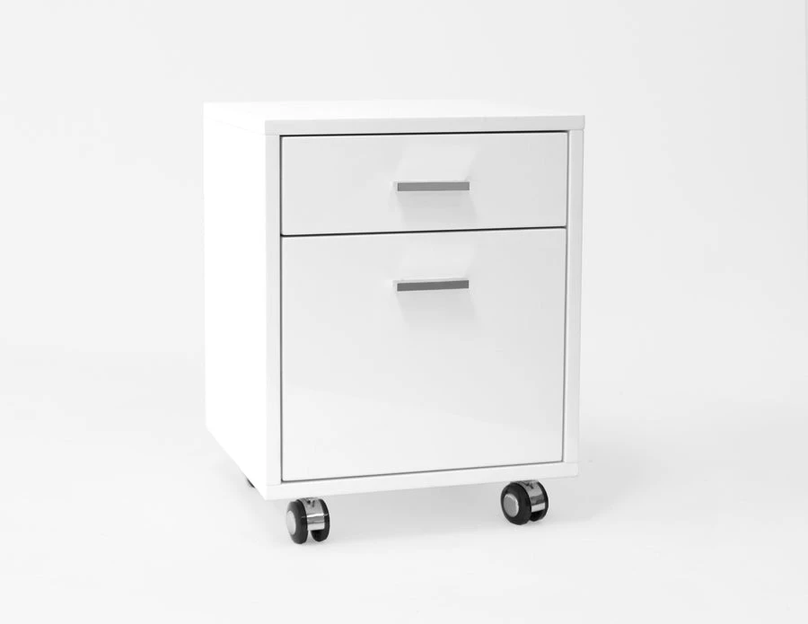 Uber Modern White Lacquer L-shaped Desk 2 Uber Modern White Lacquer L-shaped Desk - Image 2