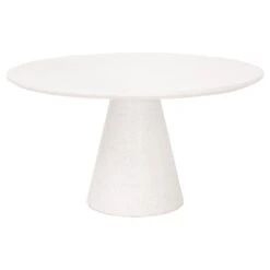 Star Concrete 55" Ivory Round Conference Table