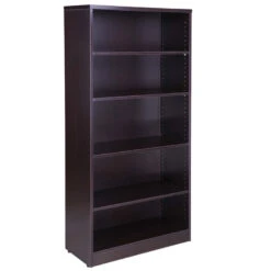 Boss Gorgeous Five-Shelf Mocha Bookcase