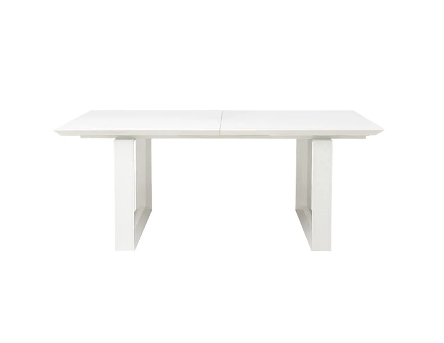 Modern White Lacquer Conference Table With Gray Lacquer Extension (80" W To 100" W) 2 Modern White Lacquer Conference Table With Gray Lacquer Extension (80" W To 100" W) - Image 2