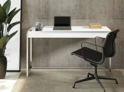 53" White Modern Desk With Flip Top