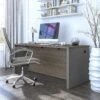 71" Executive Desk In Bark Gray And Slate