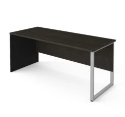 71" Economic Executive Desk In Black & Deep Gray