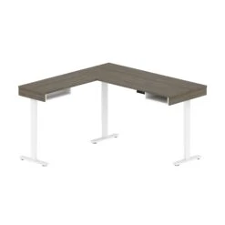 71" L-Shaped Sleek Walnut Gray & White Standing Desk -Home Decor Shop R1gs62sJc2E72Z6J3Mpf72zPveQaan87