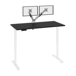 59" Twin Monitor Adjustable Desk In Black -Home Decor Shop R5VTkf6BT6aF222nXP6G5cEdvwKc31dg