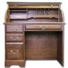Solid Cherry 42" Single Pedestal Rolltop Writing Desk
