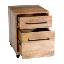 Solid Mango Wood Two Drawer Mobile File Cabinet -Home Decor Shop SR 1031 24 02 940x940 1