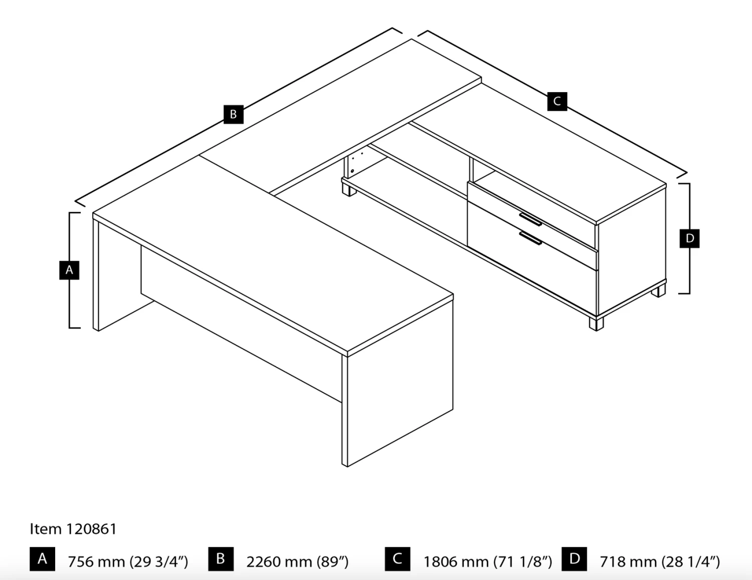 Modern White U-shaped Desk With Built-in Storage 4 Modern White U-shaped Desk With Built-in Storage - Image 4
