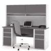 71" Desk - Hutch Combo In Slate & Sandstone