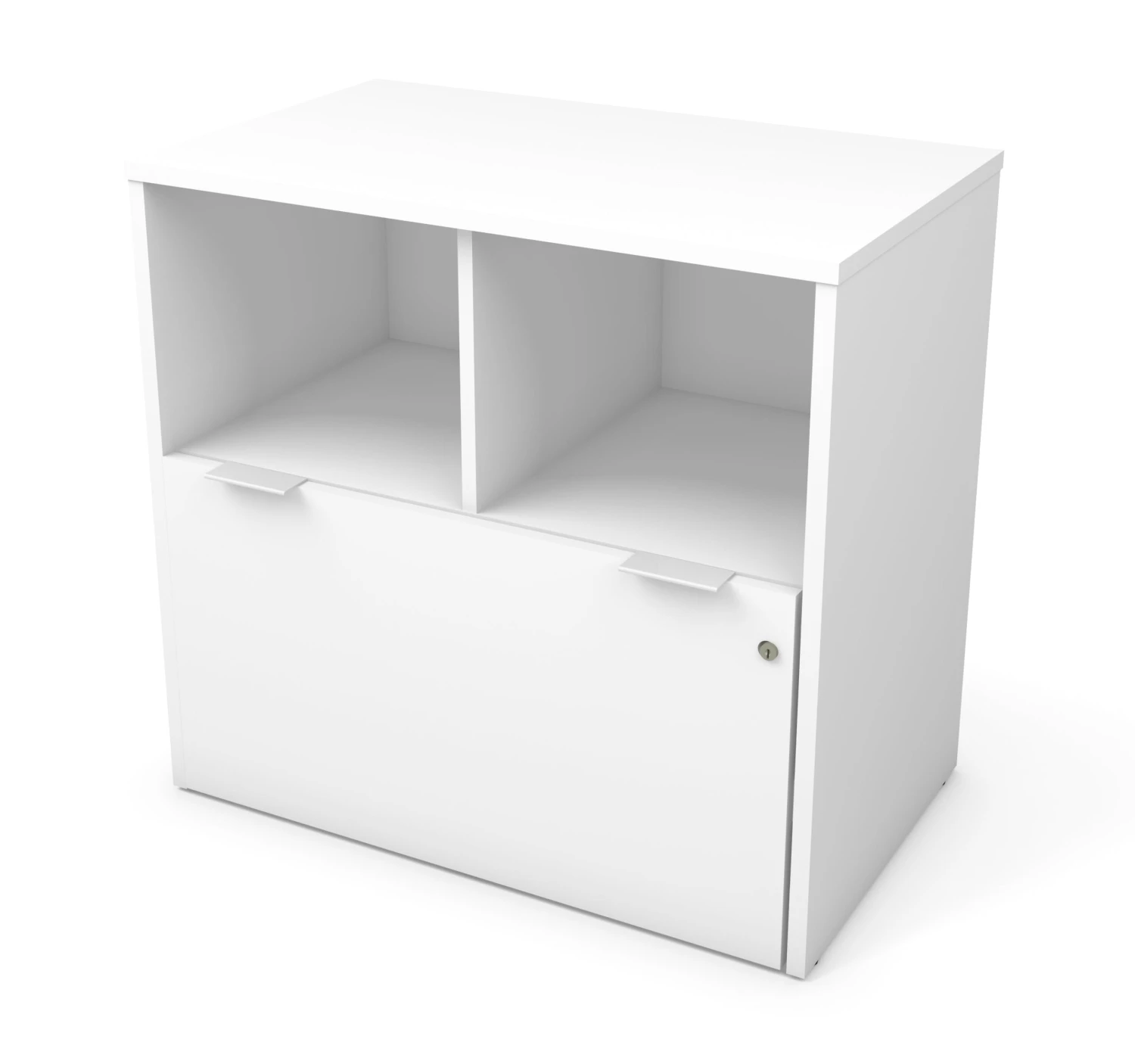 30" Modern White File Cabinet With One Locking Drawer 1 30" Modern White File Cabinet With One Locking Drawer