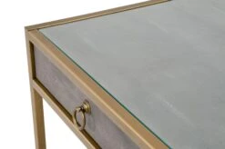 Star 49" Brushed Gold And Strand Shagreen Desk 7 Star 49" Brushed Gold And Strand Shagreen Desk -Home Decor Shop StrandShagreenWritingDesk Gray 2 01 20719429 f884 49bf ae3c 419defa4b9c0