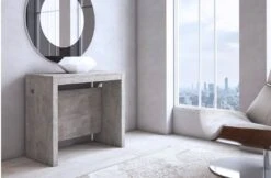 Modern Extendable Gray 17.5" - 73" Office Desk Or Meeting Table