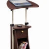 Modern Chocolate Mobile Laptop Stand With Storage
