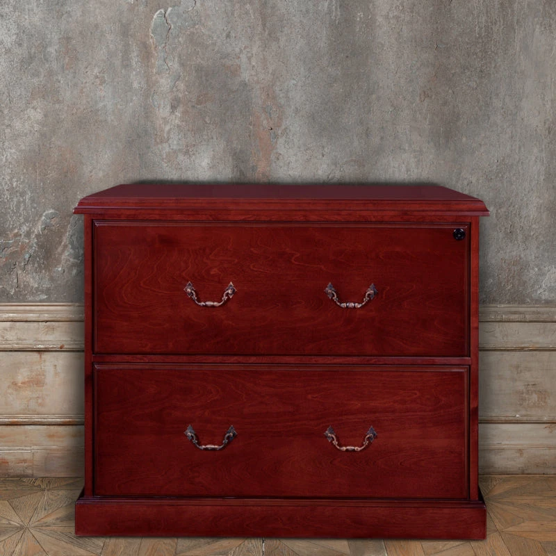 Prestige Collection Premium 36" Locking Lateral File In Hand-Rubbed Mahogany 2 Prestige Collection Premium 36" Locking Lateral File In Hand-Rubbed Mahogany - Image 2
