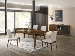 94" Walnut Veneer Patterned Conference Table