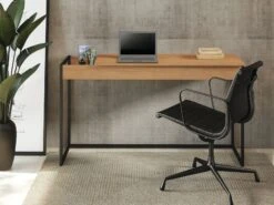 53" Birch Modern Desk With Flip Top