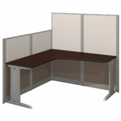 65" Mocha Cherry Cubicle With Quick Set-Up Design