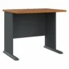 36" Petite Desk In Natural Cherry And Slate