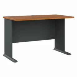 48" Dainty Executive Desk In Natural Cherry & Slate