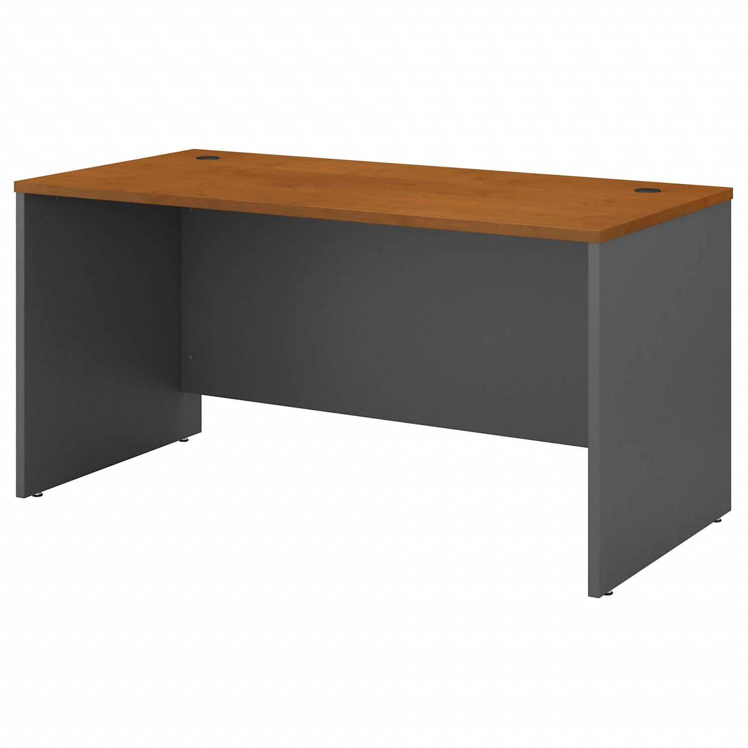 60" X 30" Sturdy Office Desk In Cherry & Graphite 1 60" X 30" Sturdy Office Desk In Cherry & Graphite