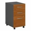 3 Drawer Mobile File Cabinet In Natural Cherry