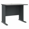 36" Petite Executive Desk In Slate & Warm White