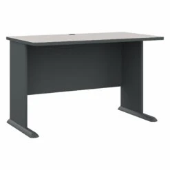 48" Executive Desk In Slate & Warm White