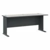 72" Executive Desk In Slate And Warm White