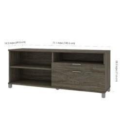 Modern 71" Credenza With File Drawer In Walnut Gray 7 Modern 71" Credenza With File Drawer In Walnut Gray -Home Decor Shop WJQ7ScROCsqNQ9036yS8dl3Or16ijg82