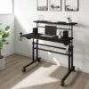 36" Adjustable Wire-Frame Desk In Black