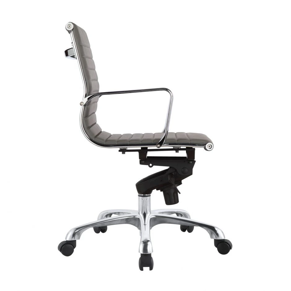 Multi-Position Tilt-Locking Low Back Conference Chair In Gray (Set Of 2) 3 Multi-Position Tilt-Locking Low Back Conference Chair In Gray (Set Of 2) - Image 3