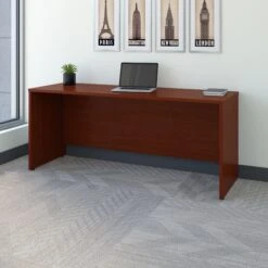 72" Narrow Executive Desk In Mahogany