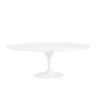 79" White Lacquer Oval Conference / Meeting Table