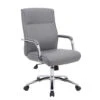 Boss Elegant Gray & Chrome Office Chair