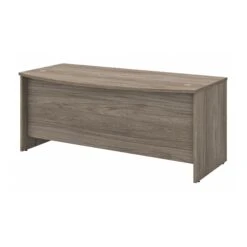 72" Bow-Front Office Desk With Privacy Panel In Modern Hickory -Home Decor Shop b8f64741321e0cad4bd7c62265f6f82a8dc22947