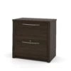 Modern Dark Chocolate 31" Lateral File With Brushed Nickel Hardware