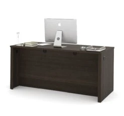 Dark Chocolate 66" Double Pedestal Contemporary Executive Desk 8 Dark Chocolate 66" Double Pedestal Contemporary Executive Desk -Home Decor Shop bestar embassy 60850 79 dark chocolate 2