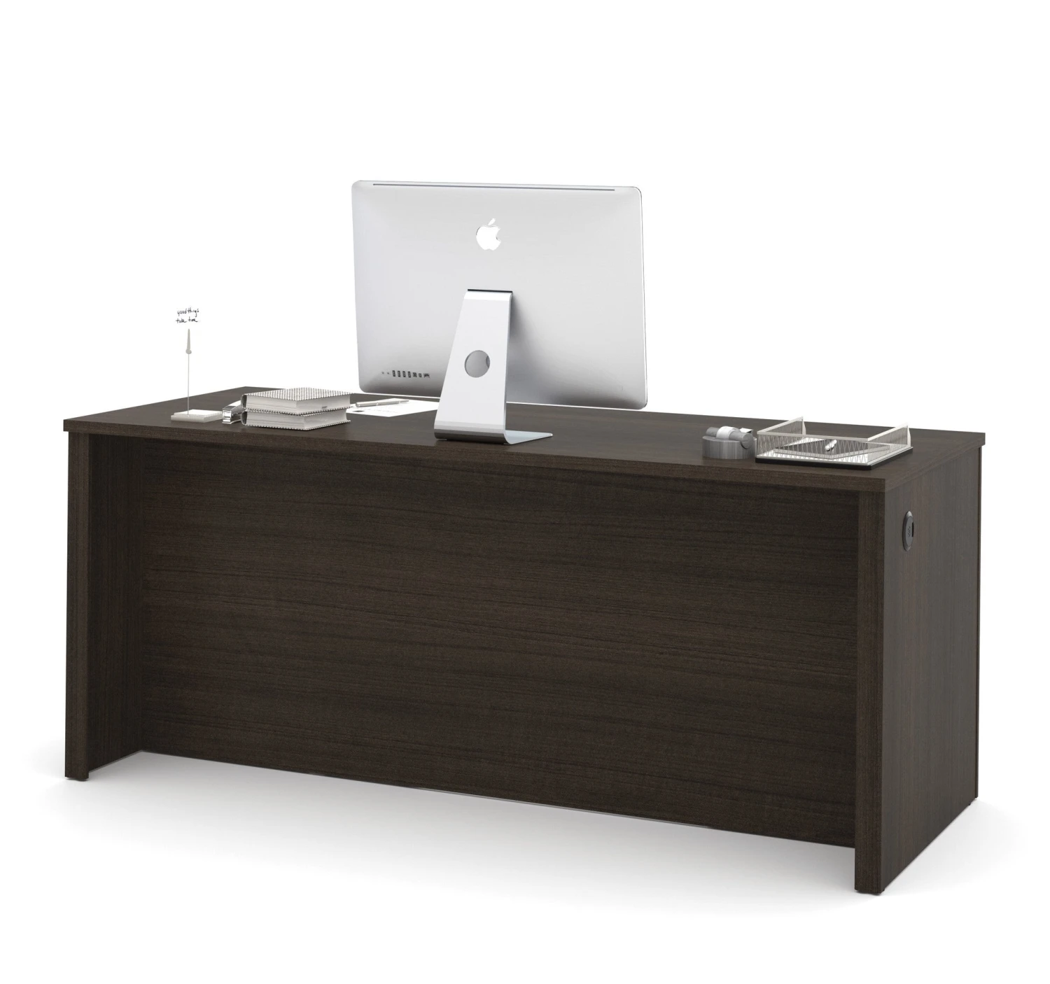 71" Double Pedestal Executive Desk In Dark Chocolate 2 71" Double Pedestal Executive Desk In Dark Chocolate - Image 2