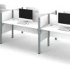 Premium Pro-Biz Six-Desk Workstation In White