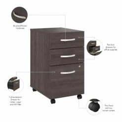 16" Pre-Assembled Mobile 3-Drawer File Cabinet In Storm Gray -Home Decor Shop c2680d7db7eeaaa6d1e03cad3608e255bc7b18c1