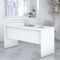 60" Modern Premium Office Desk In Pure White