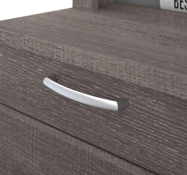 Bark Gray Premium Modern U-shaped Desk With Hutch 5 Bark Gray Premium Modern U-shaped Desk With Hutch - Image 5