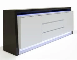 Primo - Modern 81" Storage Credenza With LED Lights