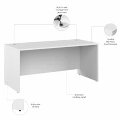 66" Modern Executive Office Desk With Privacy Panel In White -Home Decor Shop eae16ec46d17d06c725e05b315a81feb3fa106cf