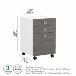 16" Mobile 3-Drawer File Cabinet In Modern Gray/White -Home Decor Shop fadc1a38d4b43673d25d6a7b6279eec88ace1cf4