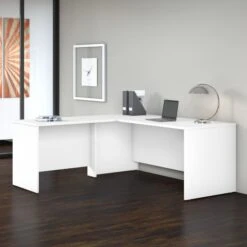 White 72" X 72" L-Shaped Modern Reversible Office Desk