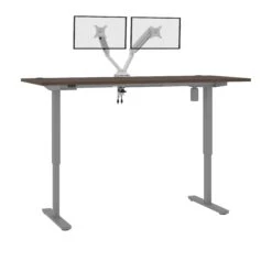 72" Dual Monitor Adjustable Desk In Antigua 8 72" Dual Monitor Adjustable Desk In Antigua -Home Decor Shop hplI2BmRTBbF32yXA65WNz73rtvk5x57