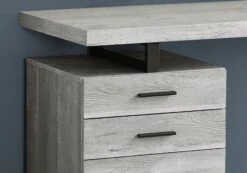 48" Gray Woodgrain & Black Metal Compact Computer Desk -Home Decor Shop i 7409 f1