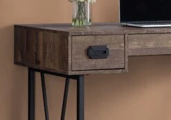 48" Brown Woodgrain Office Desk W/ V Design Base 7 48" Brown Woodgrain Office Desk W/ V Design Base -Home Decor Shop i 7412 f1